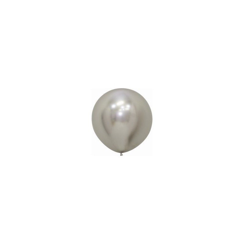 Globos Reflex Plata R24 de 60 cm Arpox. (10 UD)