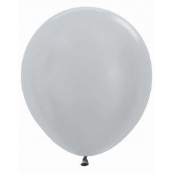 Globos R18 de 45cm Plata Metalizado (6)
