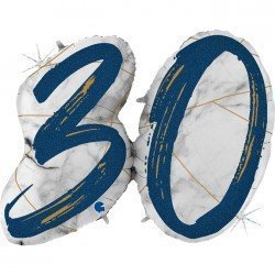 Globo Nº 30 en color azul de 109cm