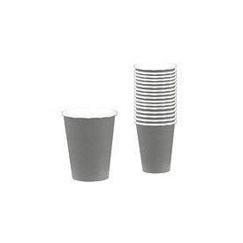 VASO 9oz 266 ml CARTON COLOR PLATA ( 8 ud)