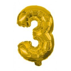 Globo Gigante nº 3 color oro de 86cm