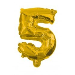 Globo Gigante nº 5 color oro de 86cm