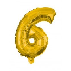 Globo Gigante nº 6 color oro de 86cm
