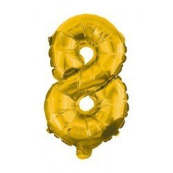 Globo Gigante nº 8 color oro de 86cm