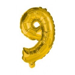 Globo Gigante nº 9 color oro de 86cm