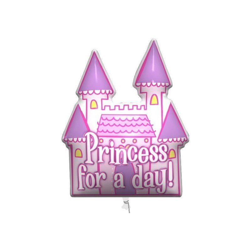 Globo foil Castillo "Princess for a day" de 96cm