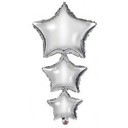 Globo foil Estrella unidas plata de 96cm