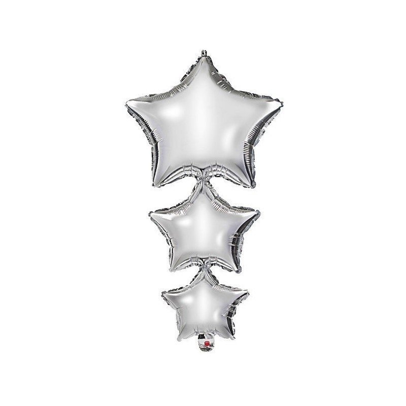 Globo foil Estrella unidas plata de 96cm