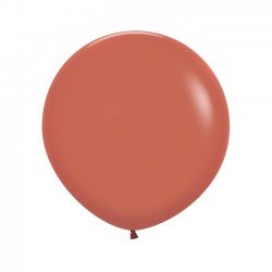 Globos R24 de 60 cm aprox Color Terracota solido (10 ud)