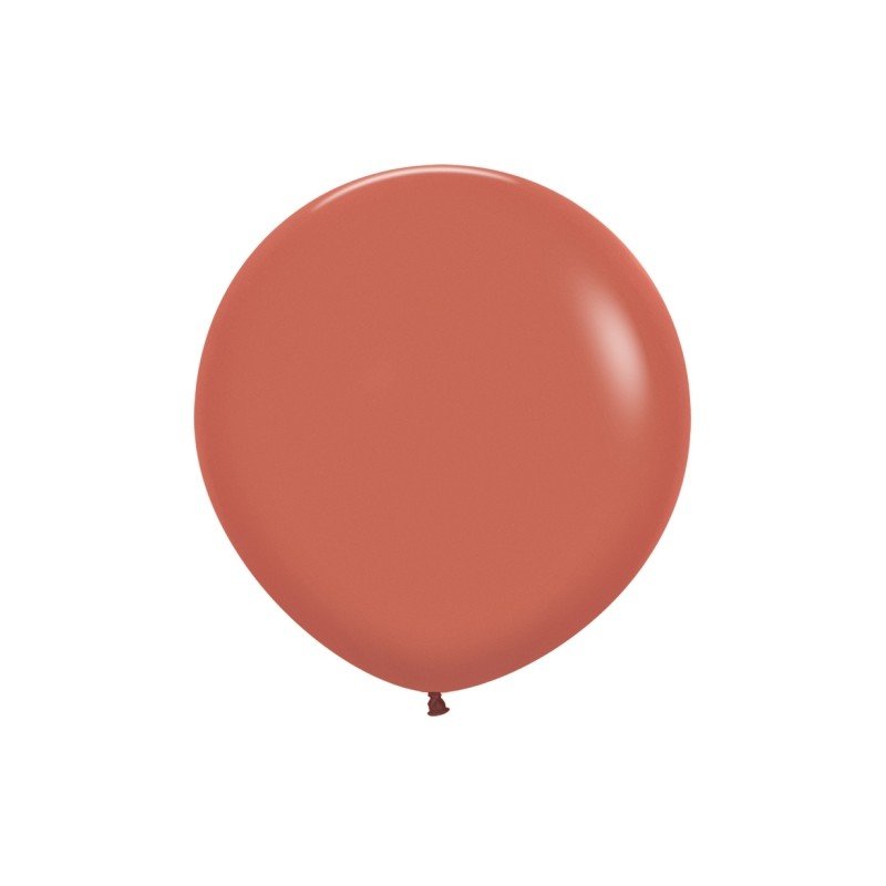 Globos R24 de 60 cm aprox Color Terracota solido (10 ud)