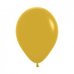Globos Látex R12 Mostaza Sólido de 30cm aprox (50 ud)