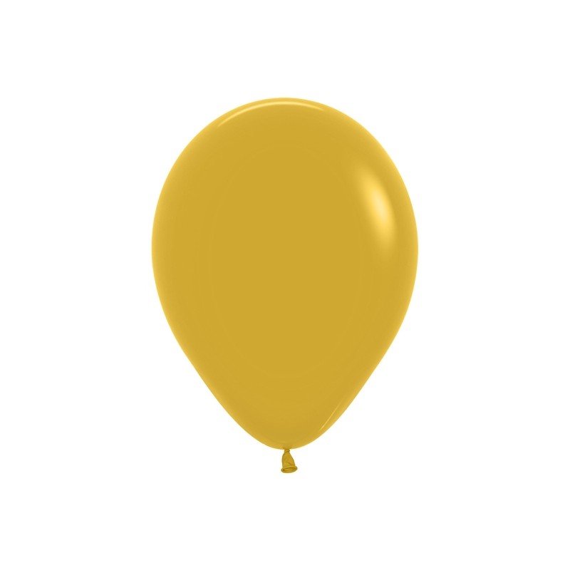 Globos Látex R5 Color Mostaza Sólido de 13cm aprox (100 ud)