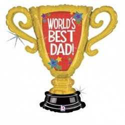 Globo Copa "Worlds Best Dad" de 84cm