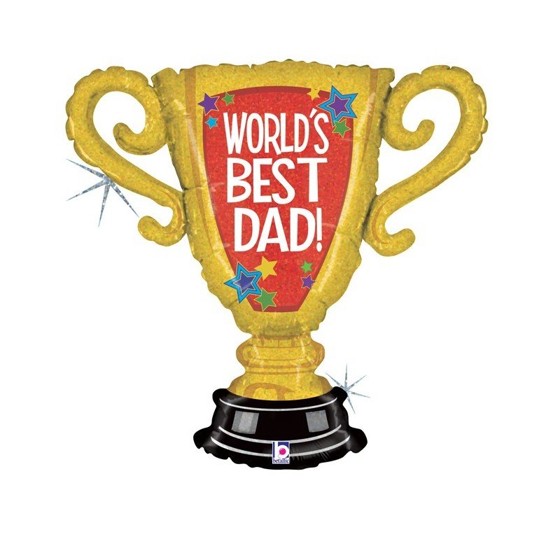 Globo Copa "Worlds Best Dad" de 84cm