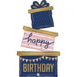 Globo Trio de Regalos "Happy Birthday" de 130cm