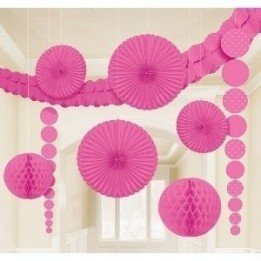 Articulo Kit Decoracion Damasco Color Fucsia de Amscan