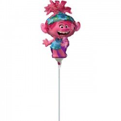 Globo Trolls Poppy Palito sin inflar de 30cm