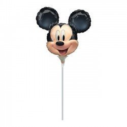 Globo Mickey cabeza foil palito sin inflar