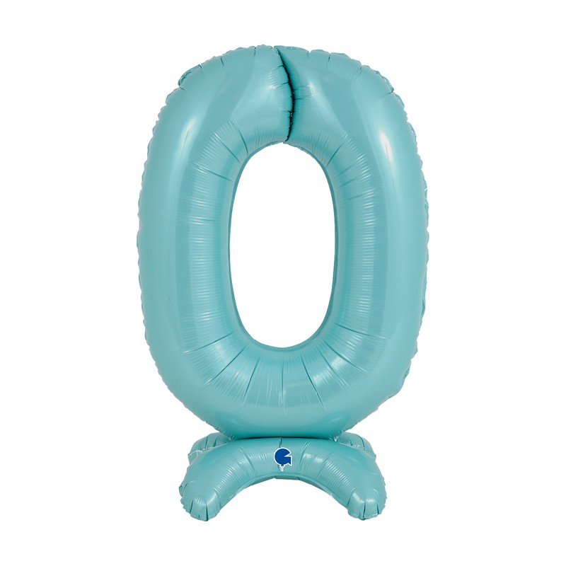 Globo Número 0 Azul Pastel Standup de 64cmGR-25060 Grabo