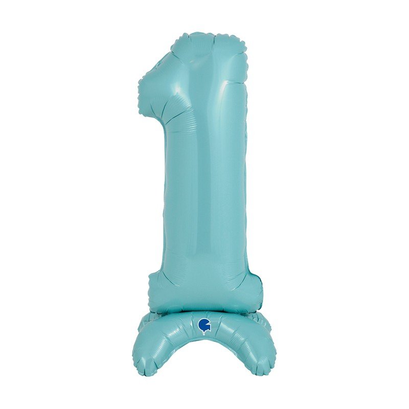 Globo Número 1 Azul Pastel Standup de 64cmGR-25061 Grabo
