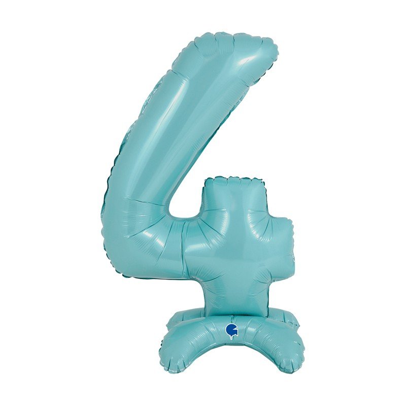 Globo Número 4 Azul Pastel Standup de 64cmGR-25064 Grabo