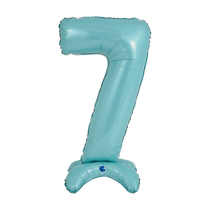 Globo Número 7 Azul Pastel Standup de 64cmGR-25067 Grabo