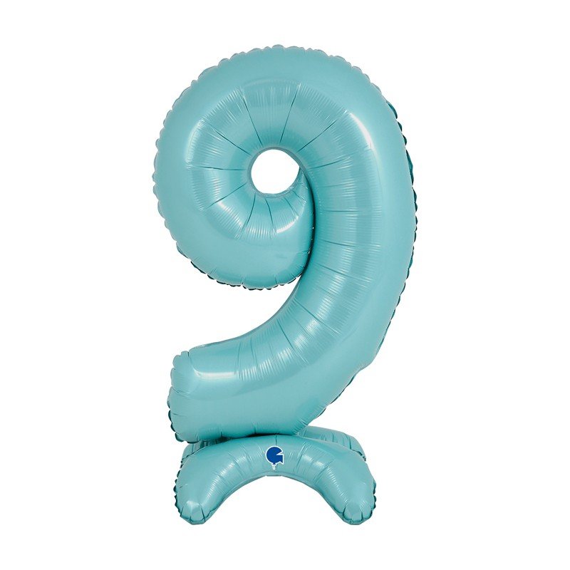 Globo Número 9 Azul Pastel Standup de 64cmGR-25069 Grabo