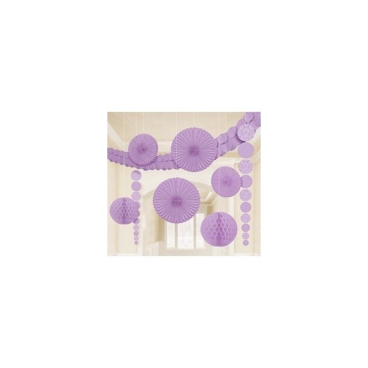 Articulo Kit Decoracion Damasco Color Lila de Amscan