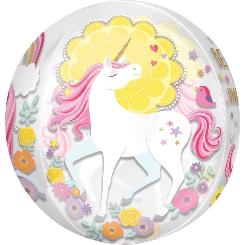 Globo Unicornio Esférico de 40cm