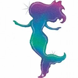 Globo Sirena con brillo Holografico de 110cm