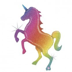 Globo Unicornio con brillo Holografico de 105cm