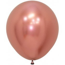 Globos Reflex Rosa Dorado R18 de 45cm Aprox. (15 UD)