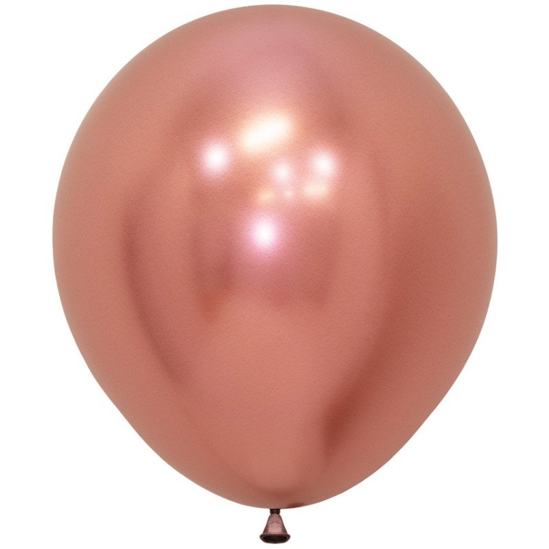 Globos Reflex Rosa Dorado R18 de 45cm Aprox. (15 UD)