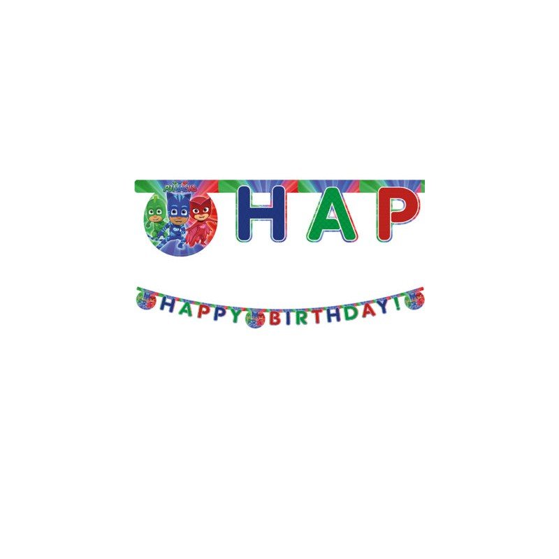 Guirnalda Pj Masks Happy Birthday de 2m