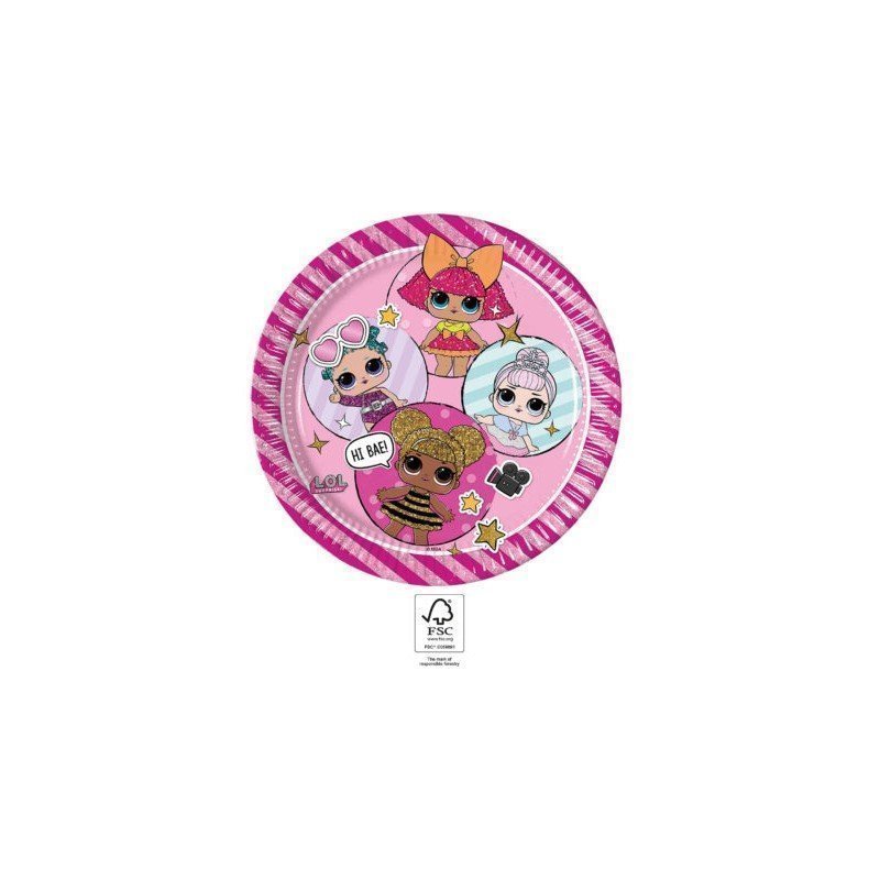 Platos Lol Surprise Glitterati de 23cm (8)