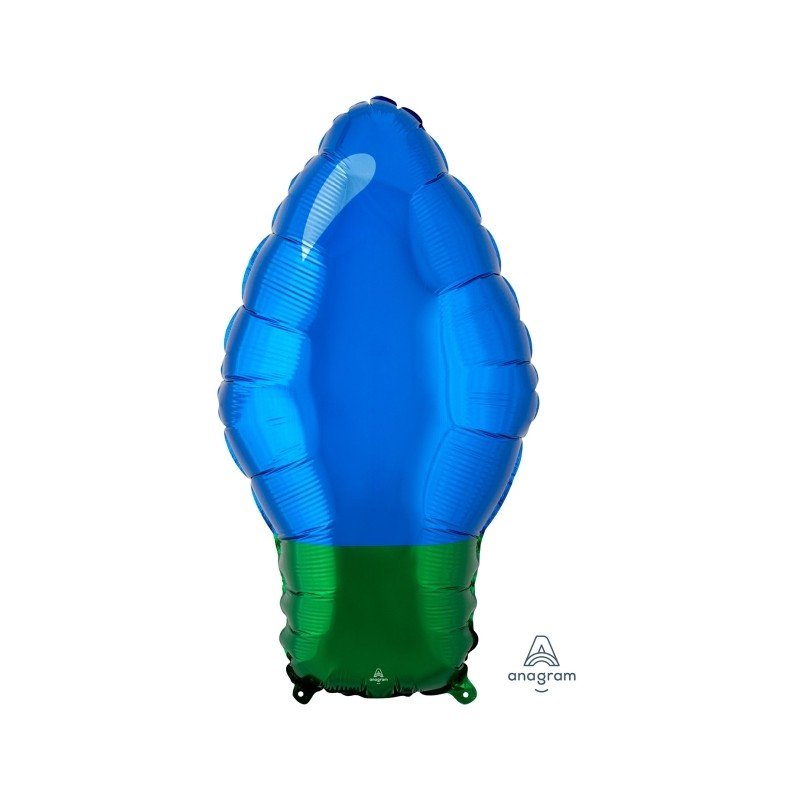Globo Bombilla Azul de 55cm