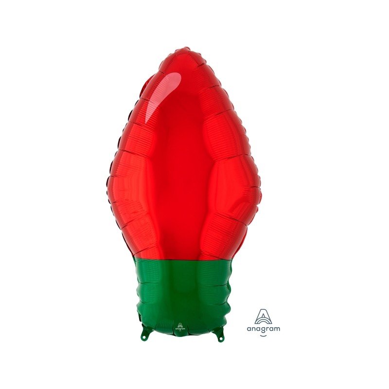 Globo Bombilla Roja de 55cm