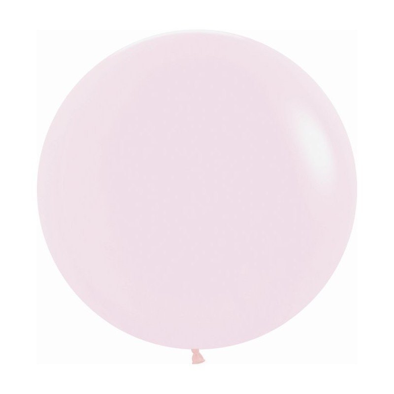 Globos Rosa Pastel Talco solidos R24 de 60cm aprox. (10 UD)