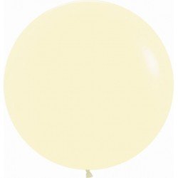 Globos Amarillo Pastel Talco solidos R24 de 60cm aprox. (10 UD)