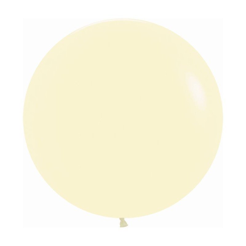 Globos Amarillo Pastel Talco solidos R24 de 60cm aprox. (10 UD)