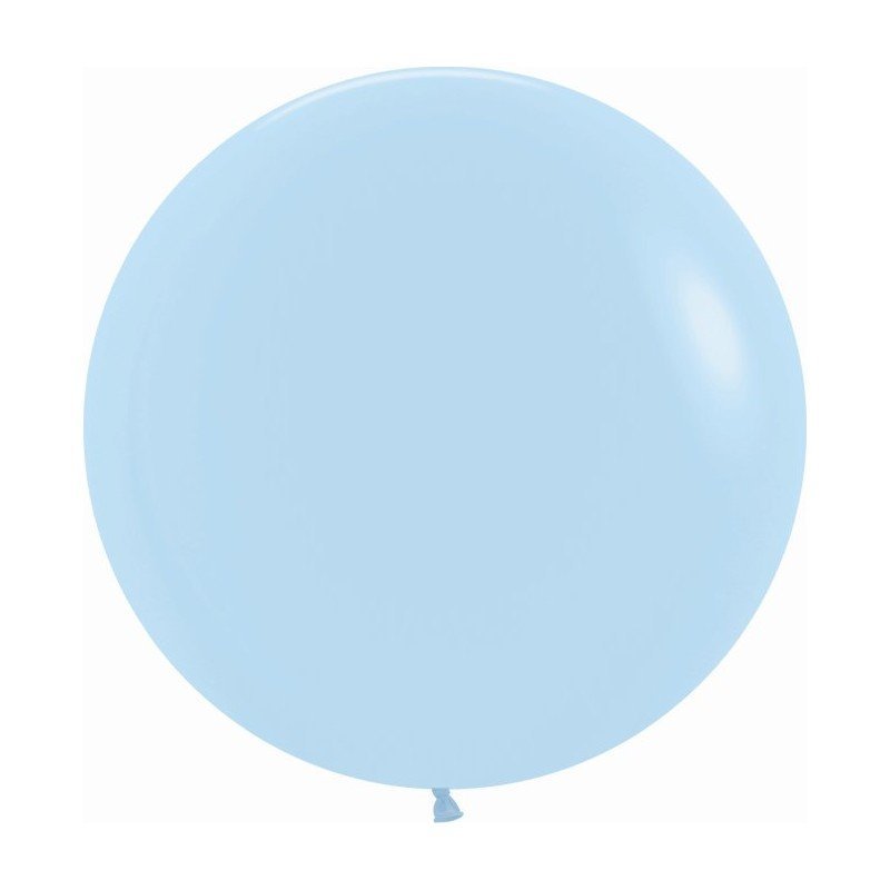 Globos Azul Pastel Talco solidos R24 de 60cm aprox. (10 UD)