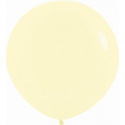 Globos Látex R36 Amarillo Pastel Talco de 90cm aprox (10 ud)