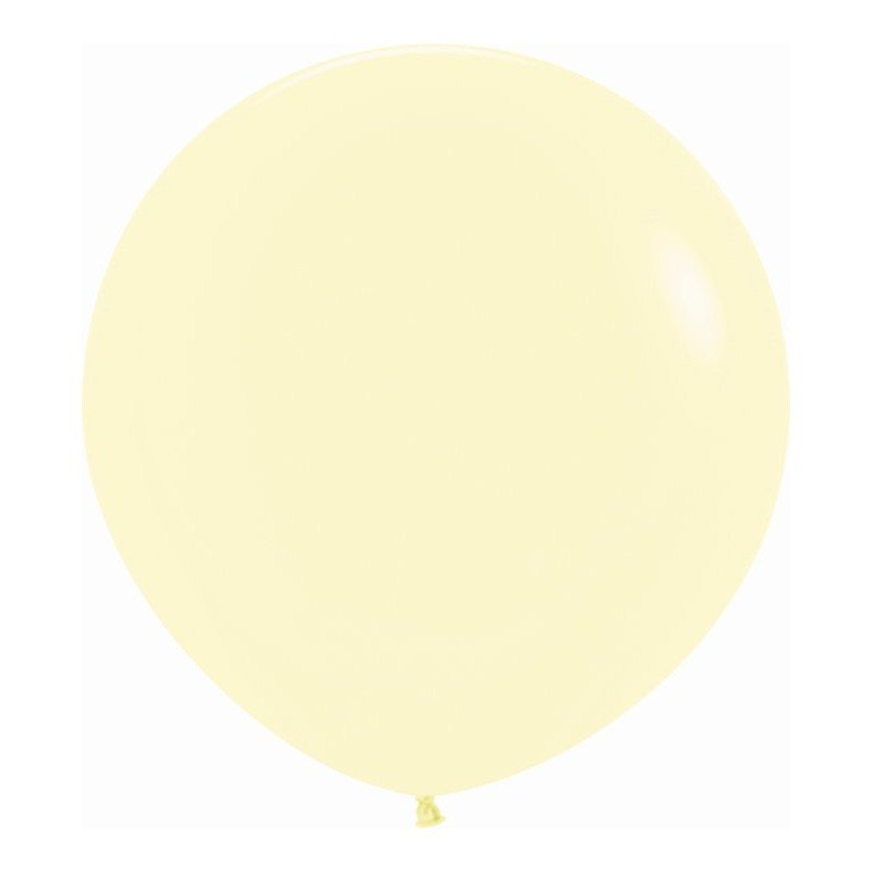 Globos Látex R36 Amarillo Pastel Talco de 90cm aprox (10 ud)R36-620 Sempertex