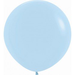 Globos Látex R36 Azul Pastel Talco de 90cm aprox (10 ud)