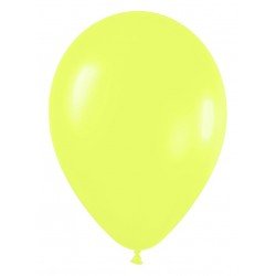 Globos (R-5) de 13 cm aprox Color Amarillo Neon (100 ud)