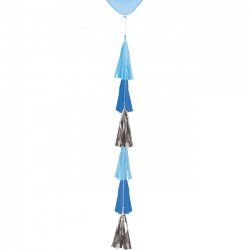 Tira Cinta Decorativas Flecos Azul para globos