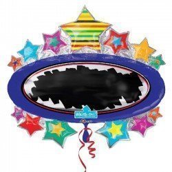 Globo foil Pizarra con Estrellas de 78cm