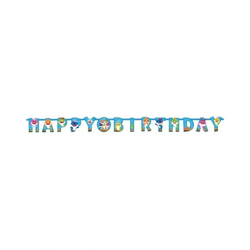 Guirnalda Baby Shark Happy Birthday de 1.8m9908478 Amscan