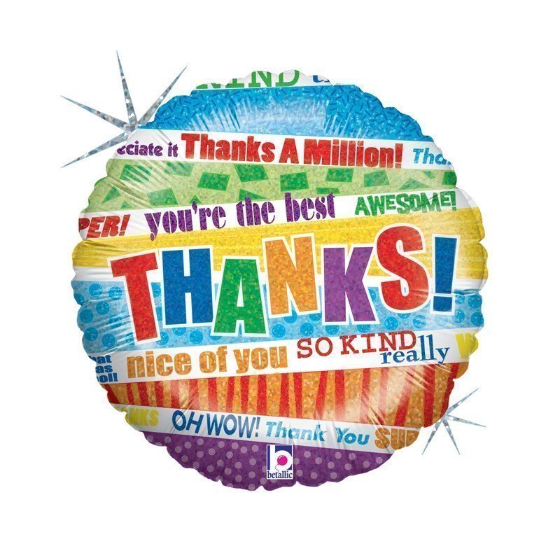 Globo Foil "Thanks" de 45cmGR-86415 Grabo