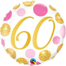 Articulo Globo Foil 60 Rosa y Oro de 45cm de Qualatex